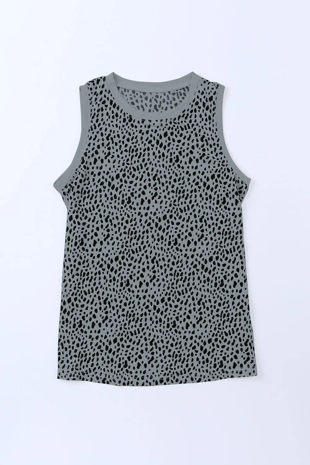 Printed Round Neck Tank Top, image 8