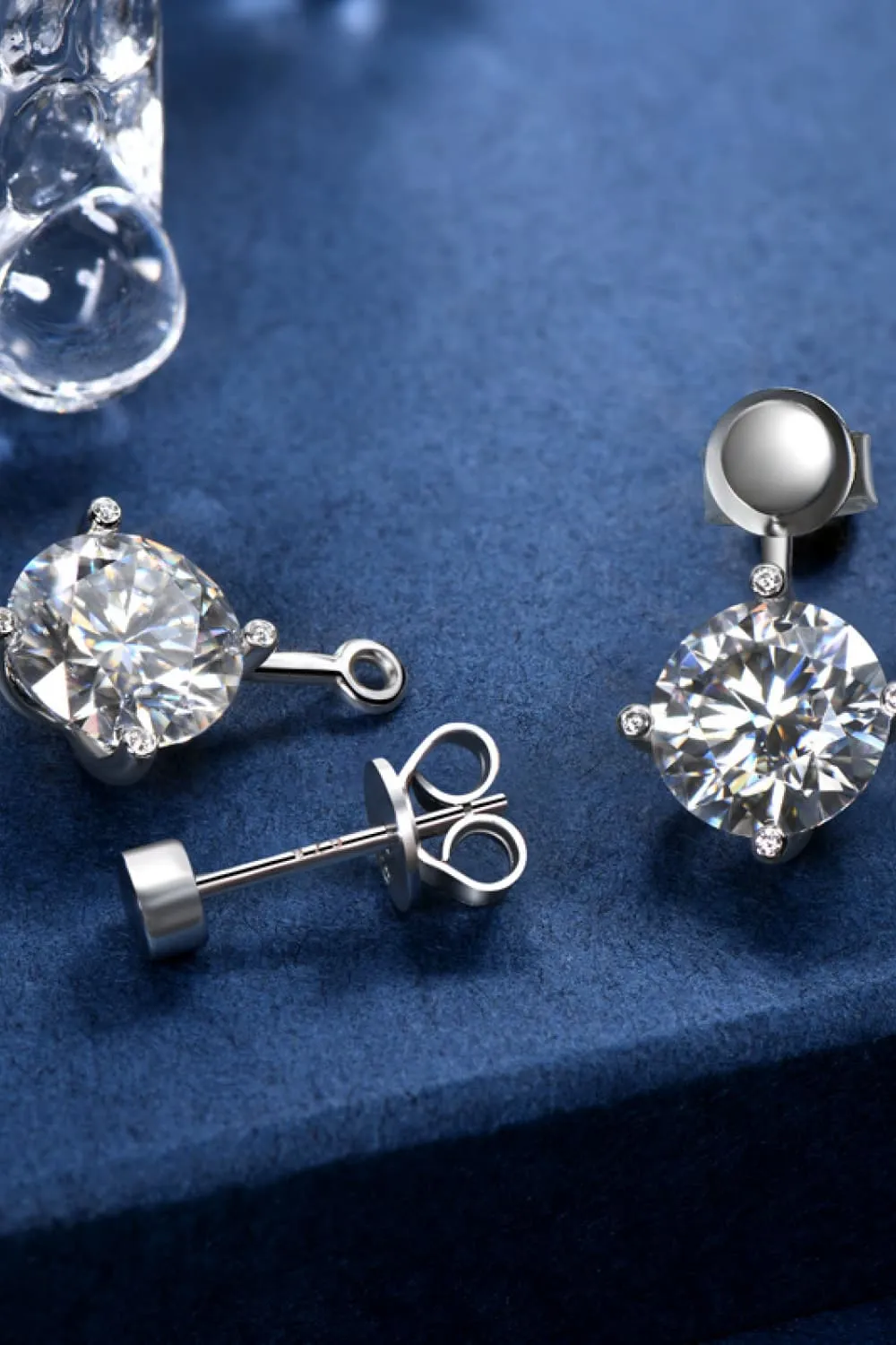 4 Carat Moissanite Drop Earrings, image 4