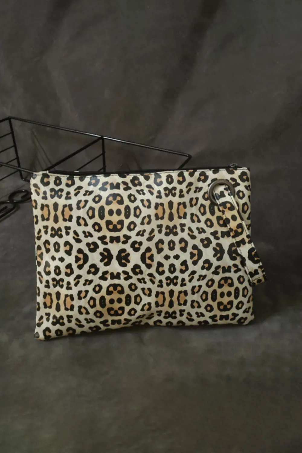Leopard PU Leather Clutch, image 2