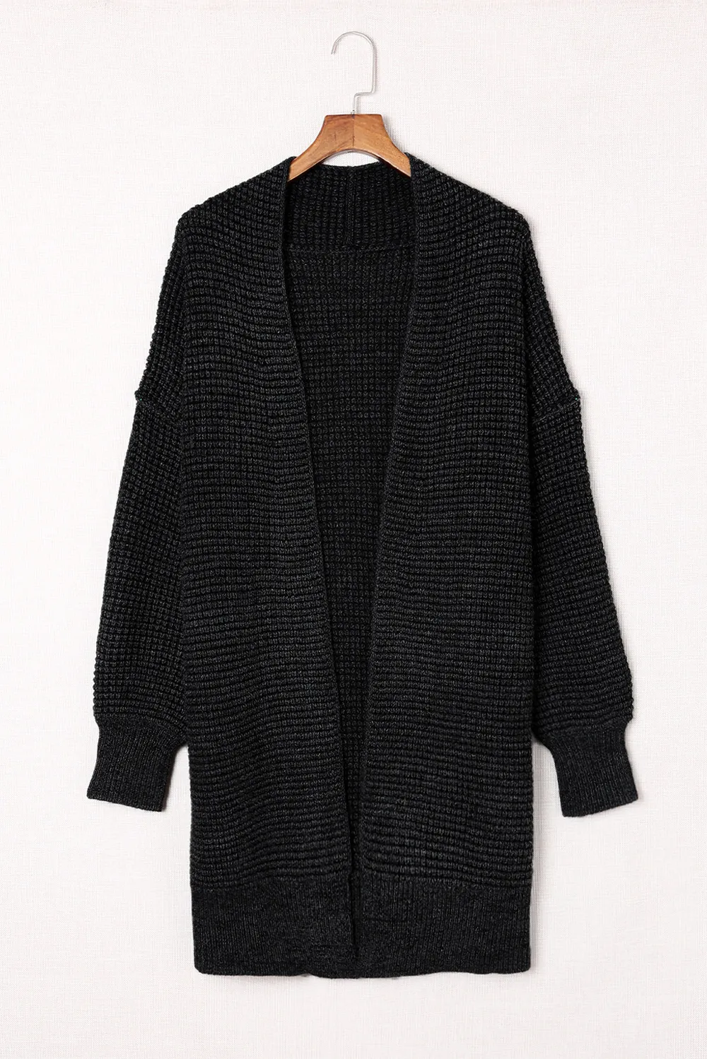 Heathered Open Front Longline Cardigan, image 10