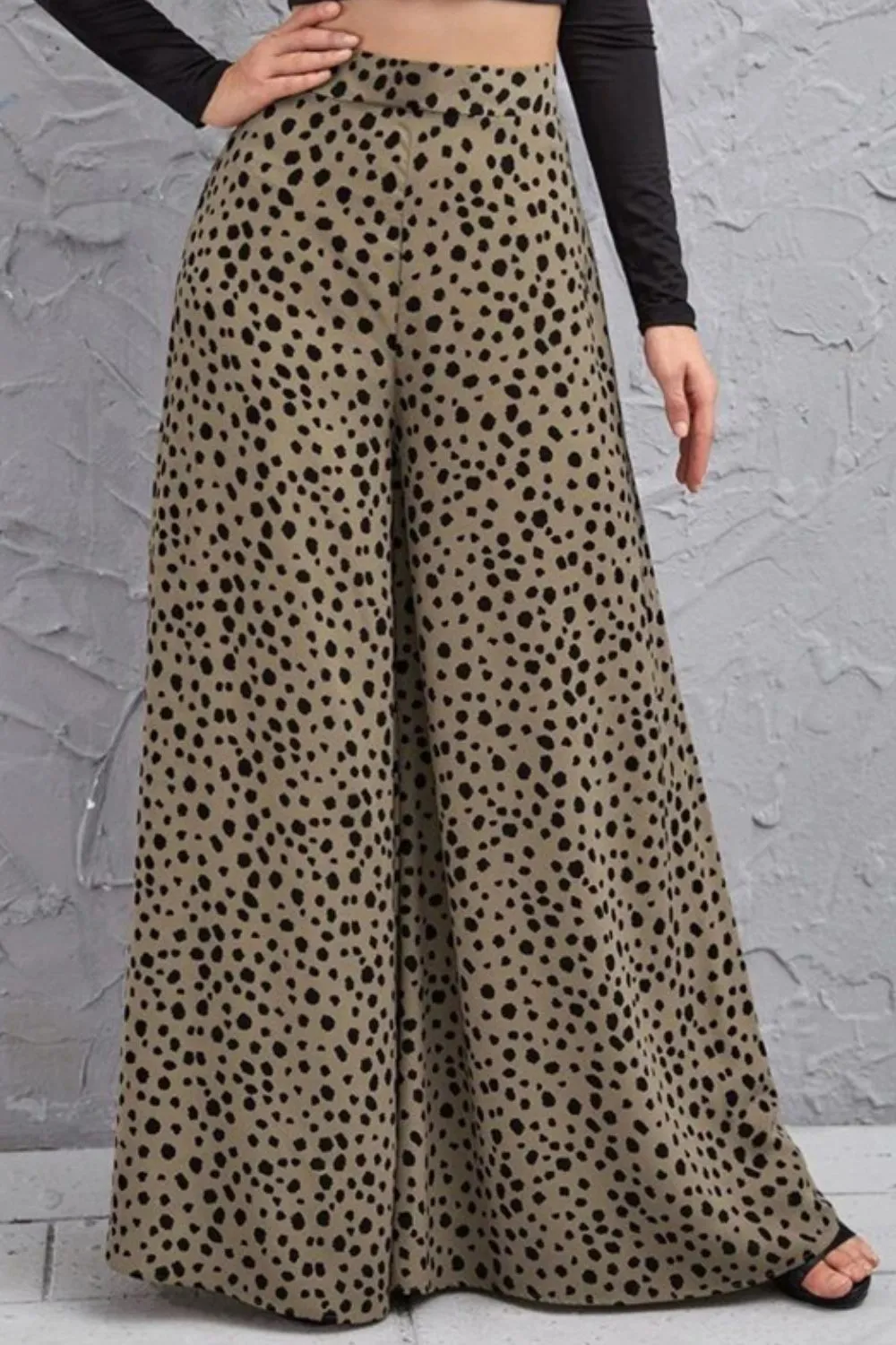 Animal Print High-Rise Culottes, image 2