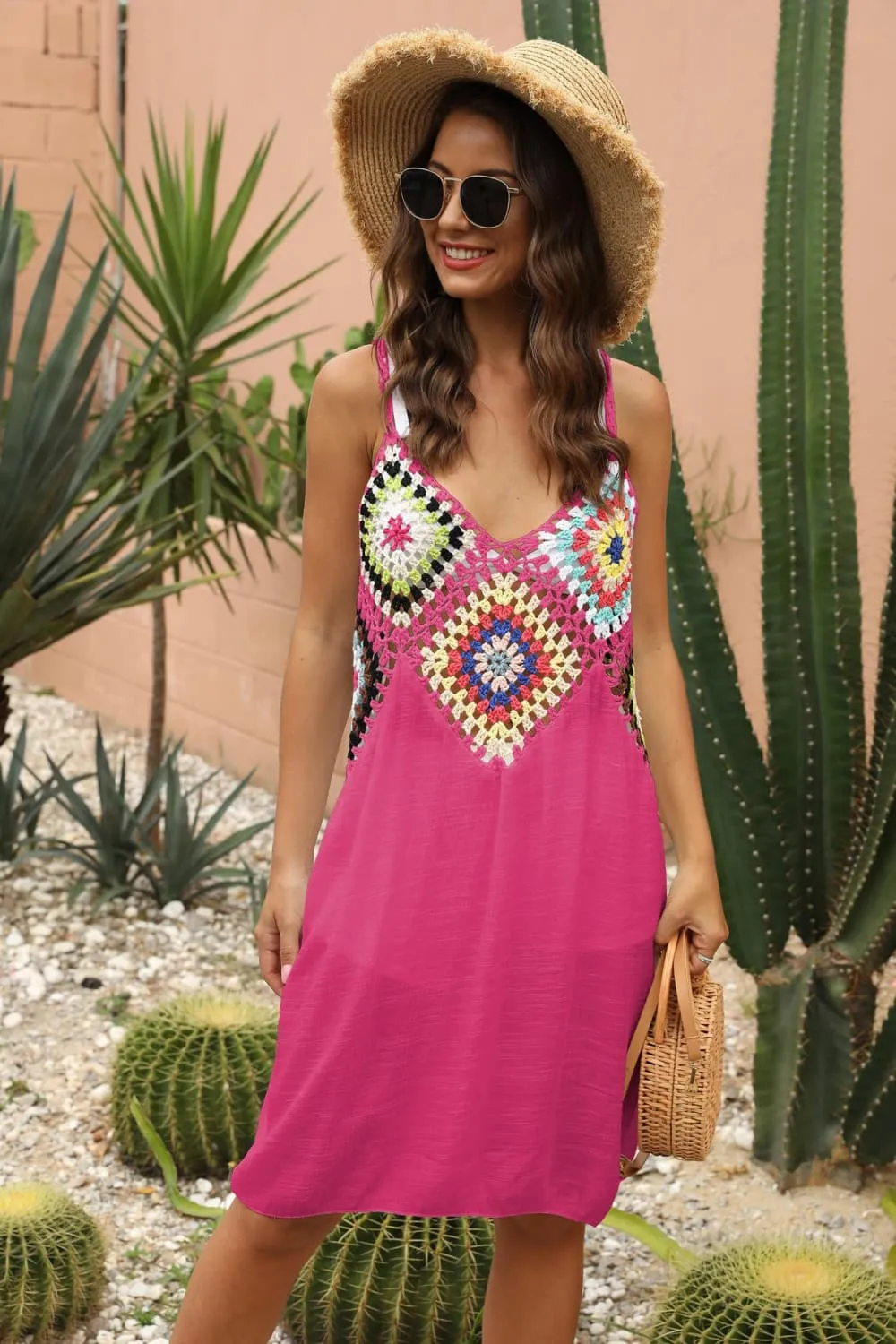 Openwork Sleeveless Embroidery Dress, image 14