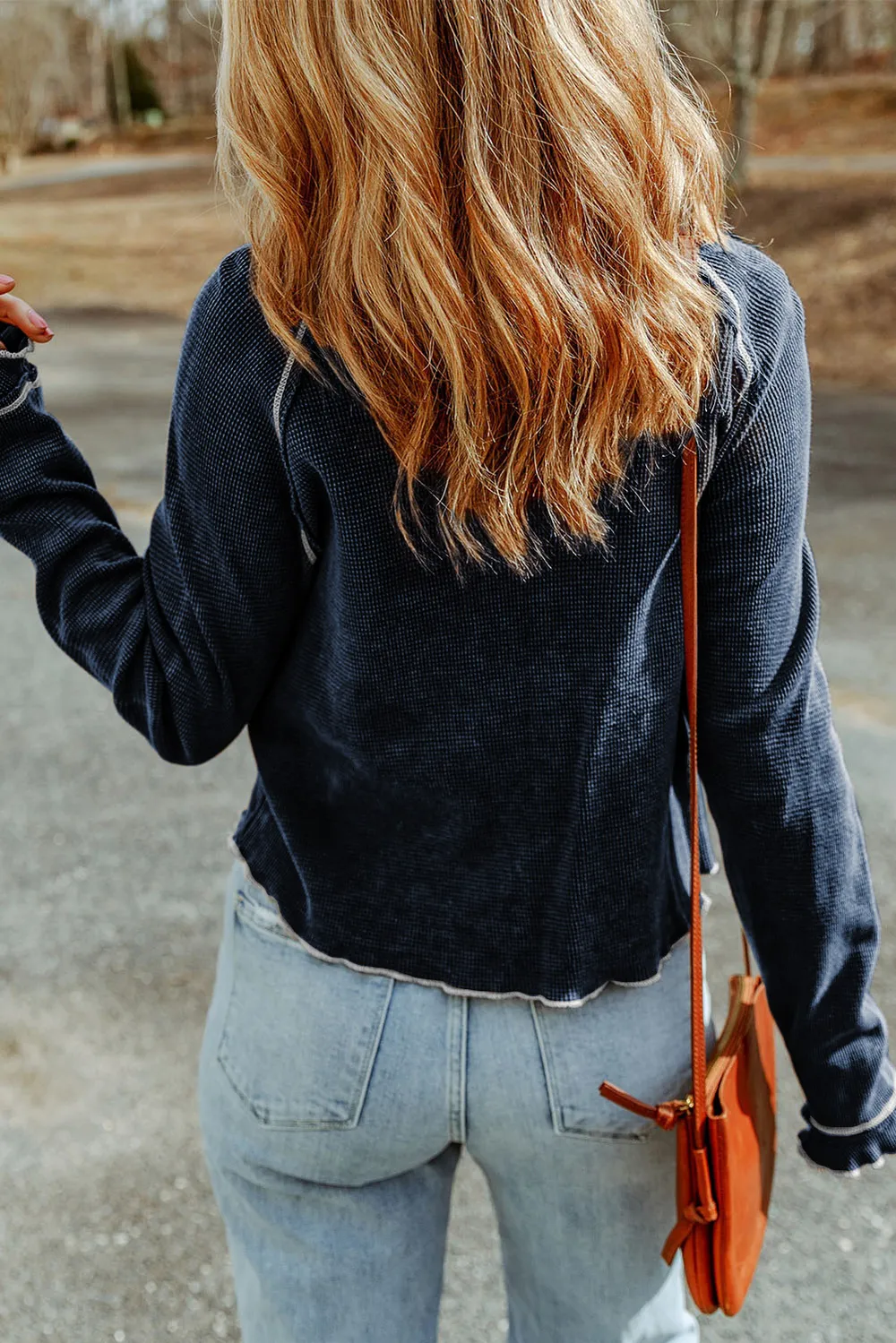 Long Raglan Sleeve Round Neck Top, image 7