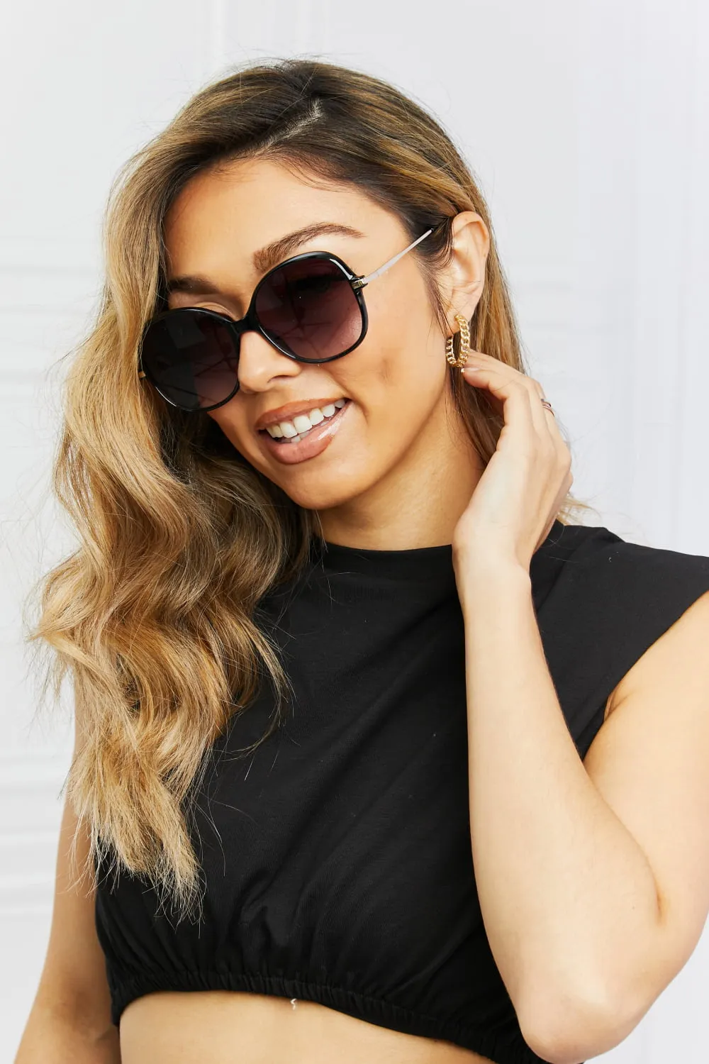 Metal-Plastic Hybrid Full Rim Sunglasses, image 7