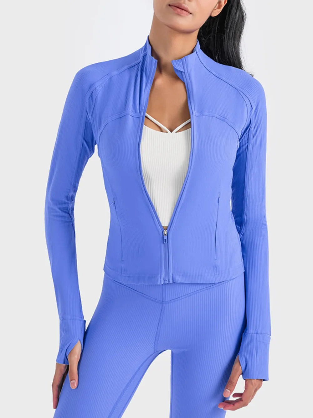 Zip-Up Long Sleeve Sports Jacket, image 8