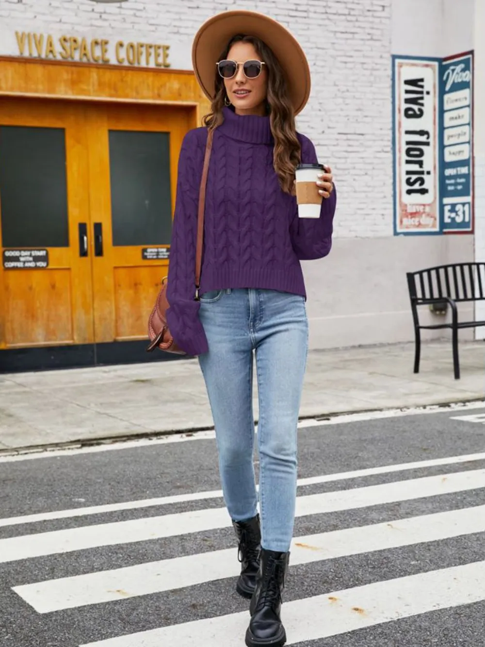 Turtle Neck Cable-Knit Sweater, image 12