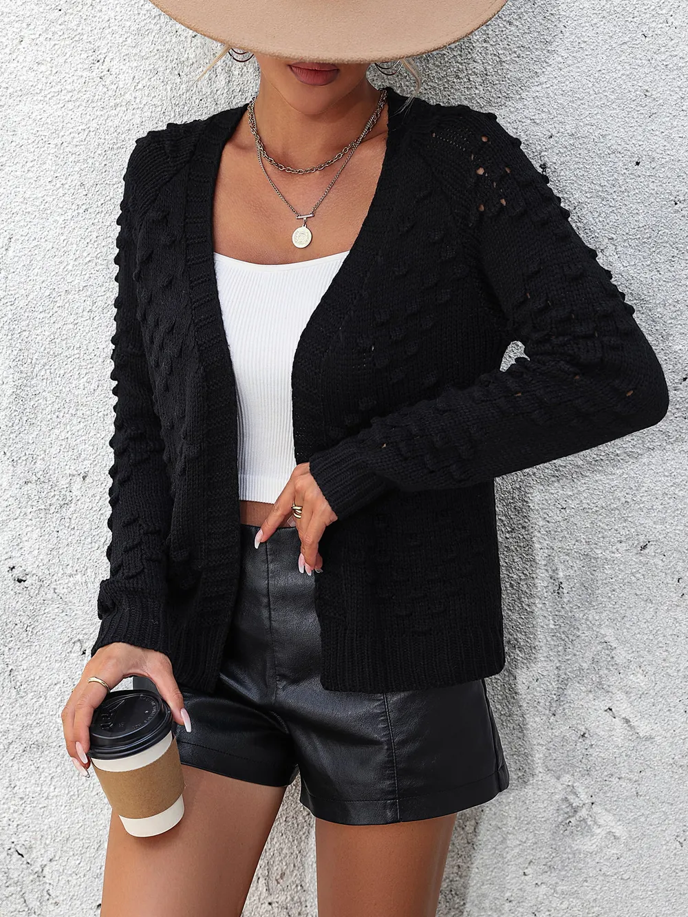 Open Front Long Sleeve Cardigan, image 14