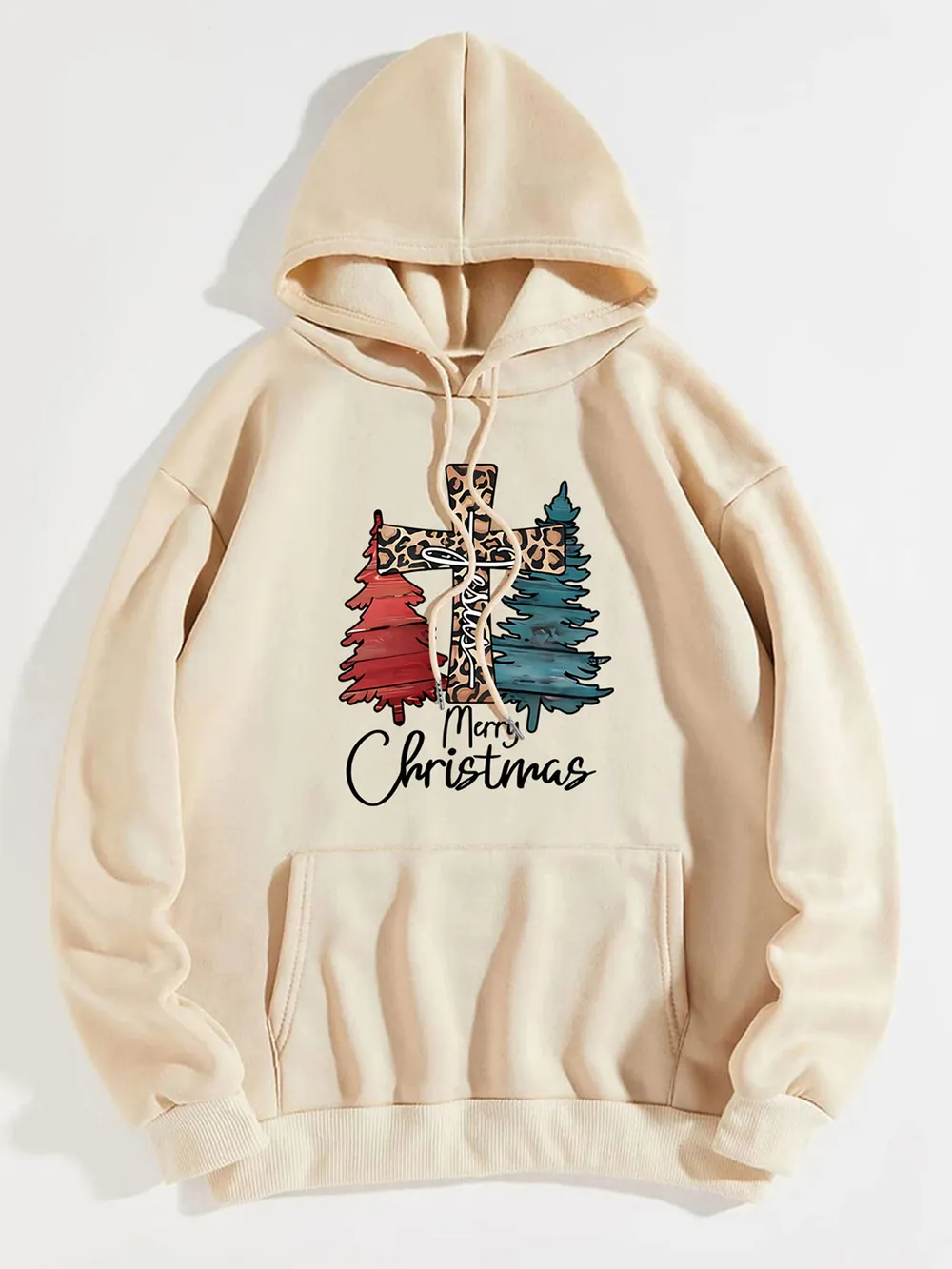 MERRY CHRISTMAS Graphic Drawstring Hoodie, image 10