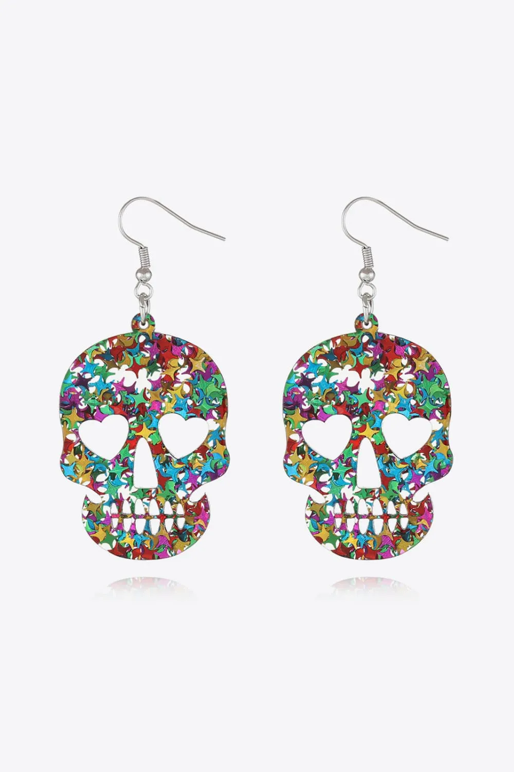 Acrylic Skull Drop Earrings, image 3