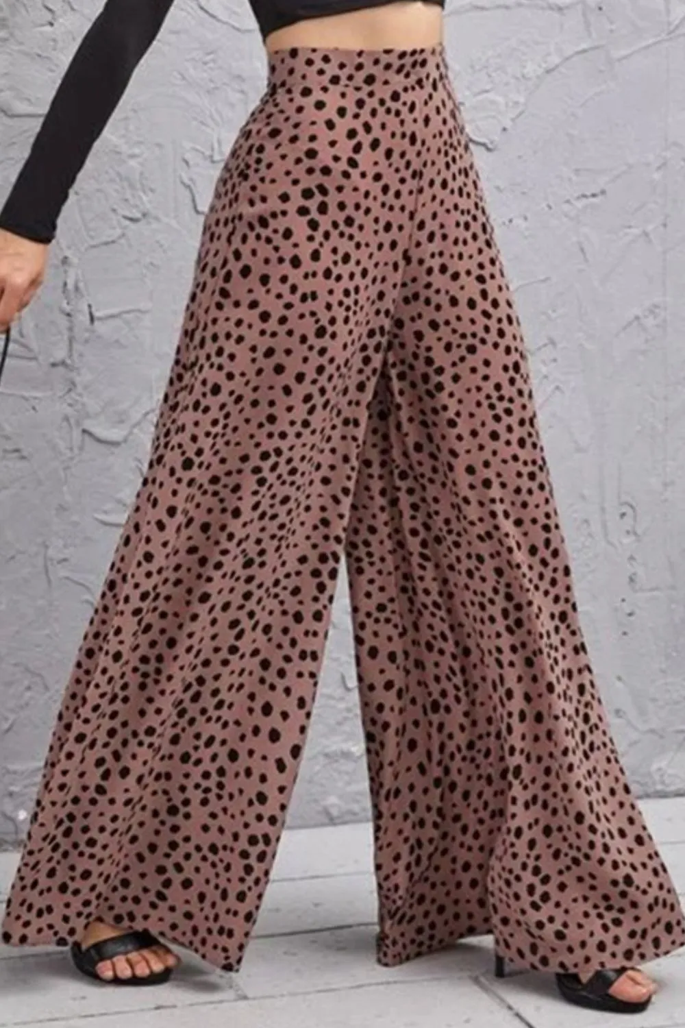 Animal Print High-Rise Culottes, image 3