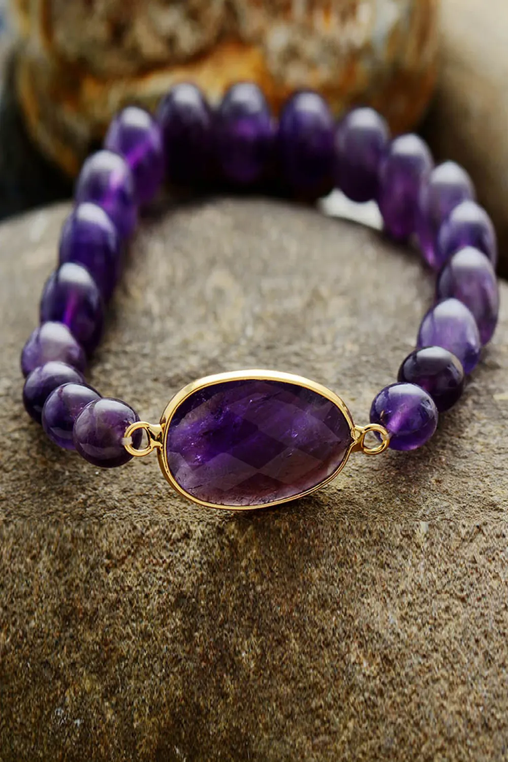 Handmade Amethyst Beaded Bracelet, image 3
