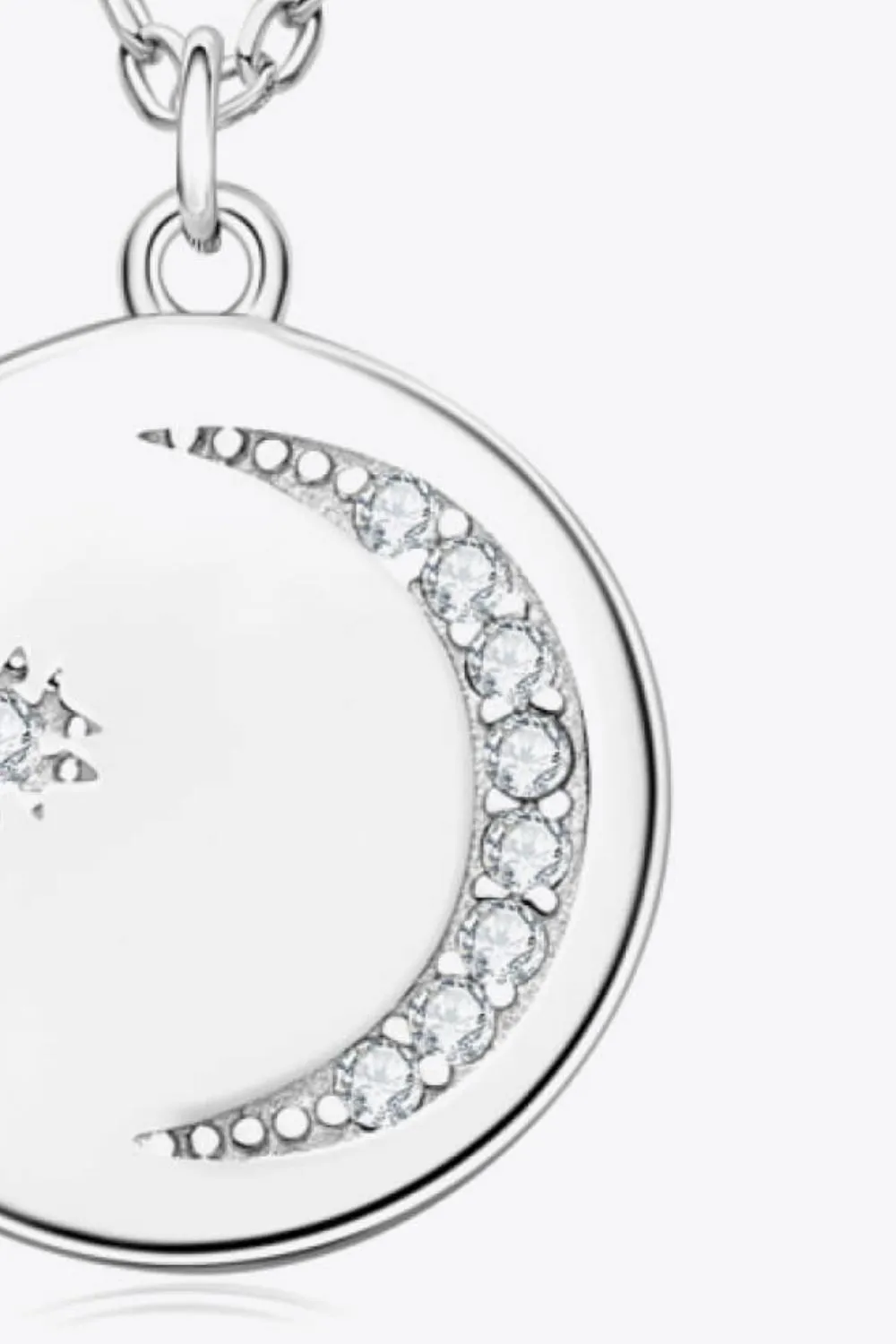 Moissanite Round Pendant Necklace, image 4