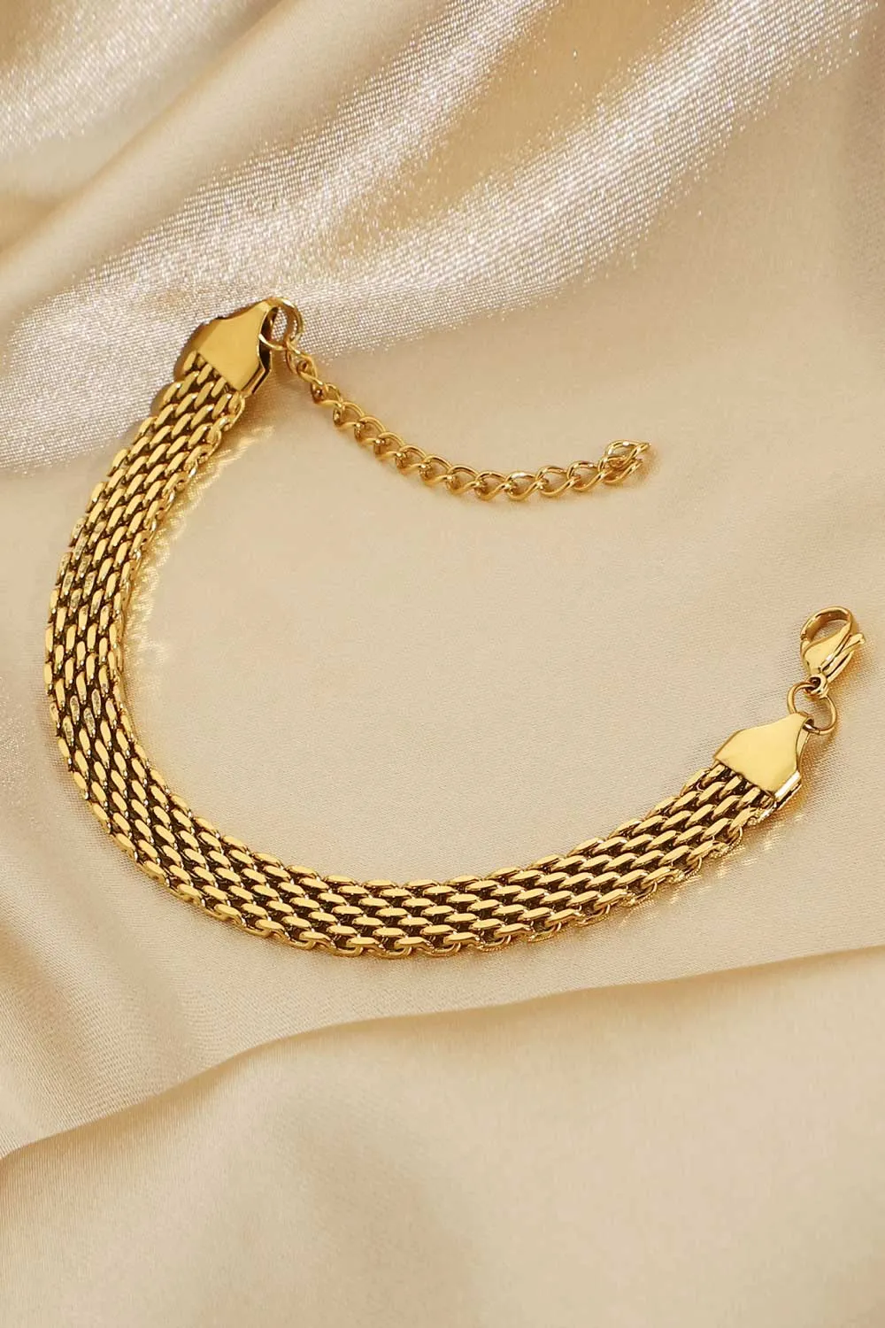 18K Gold-Plated Wide Chain Bracelet, image 5