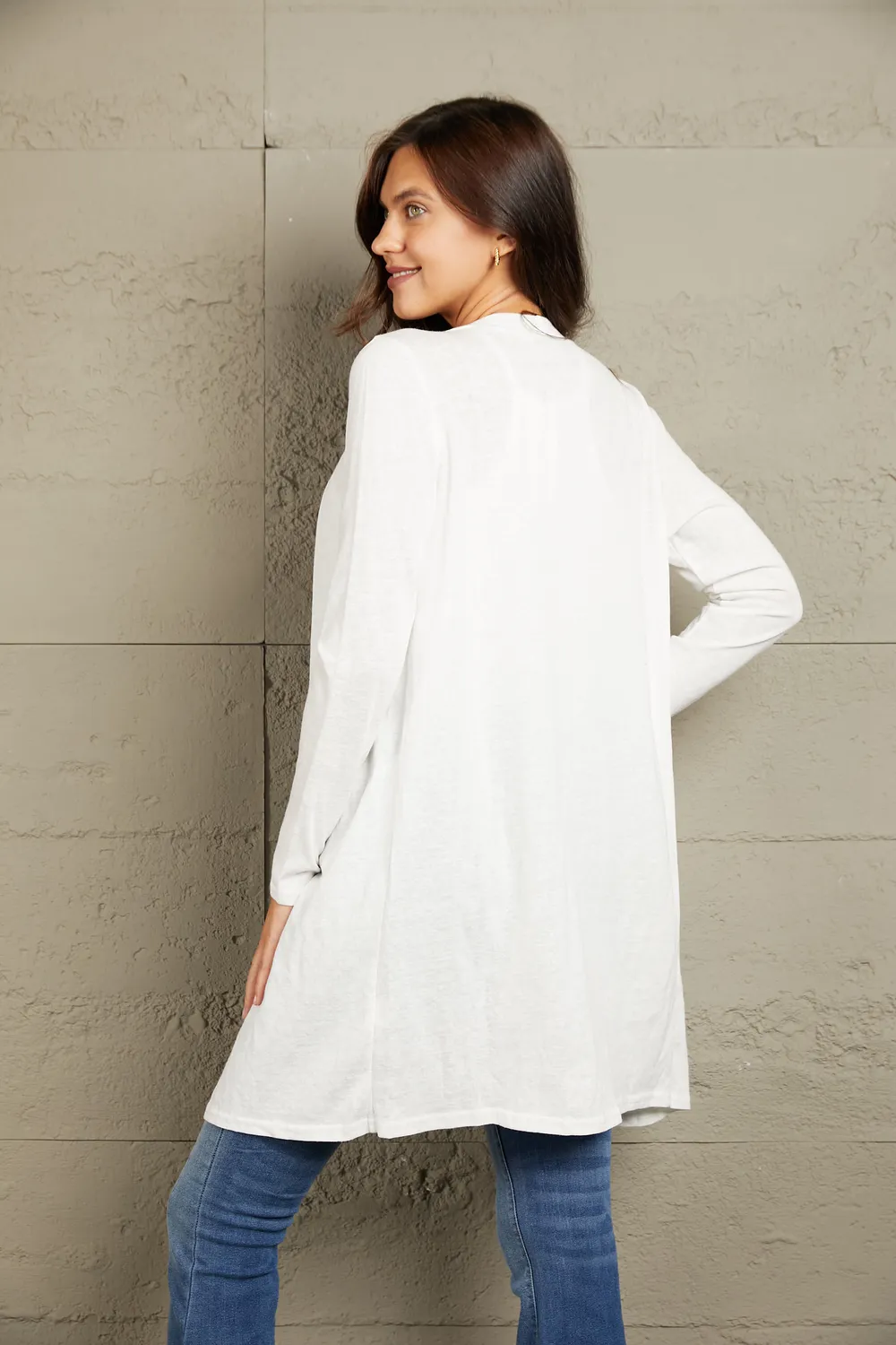 Button Down Long Sleeve Longline Cardigan, image 10
