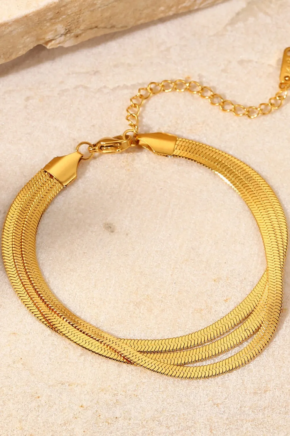 Triple-Layered Snake Chain Bracelet, image 3