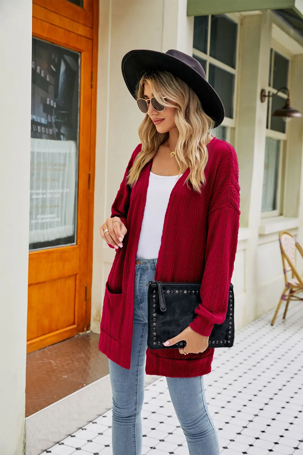 Long Sleeve Pocketed Cardigan, image 11