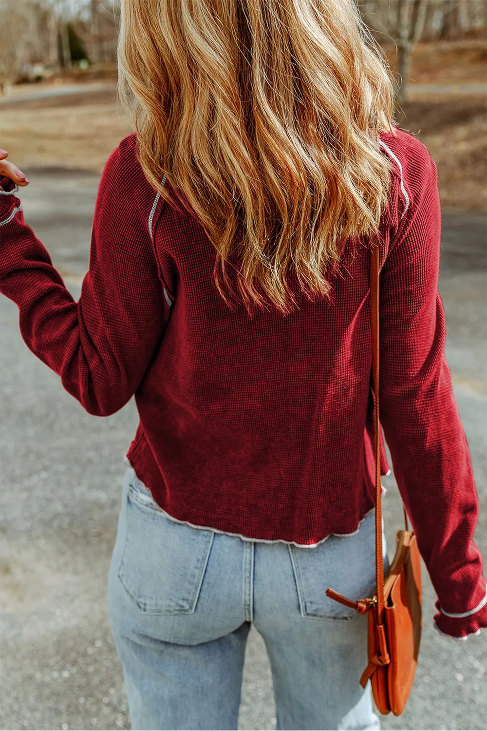 Round Neck Long Sleeve Sweater, image 2