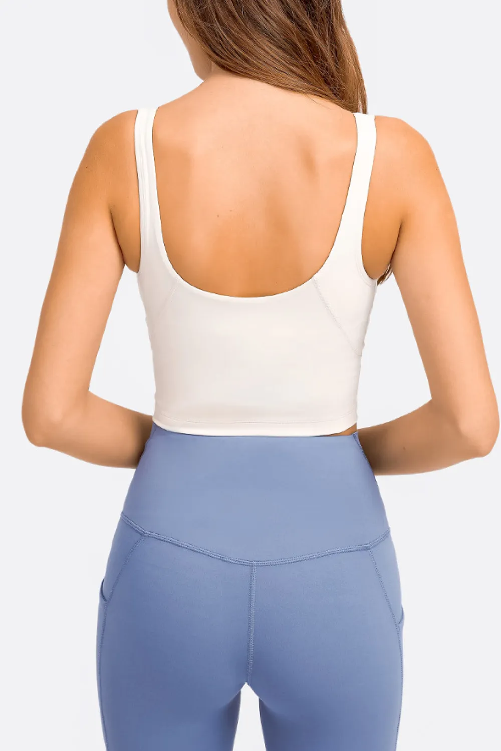 Deep V-Neck Crop Sports Bra, image 13