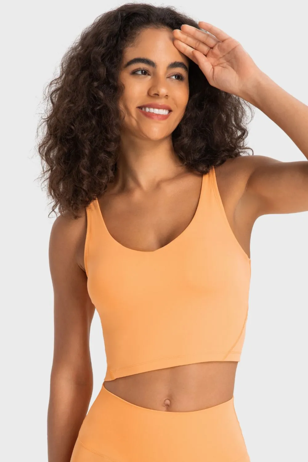 Deep V-Neck Crop Sports Bra, image 14