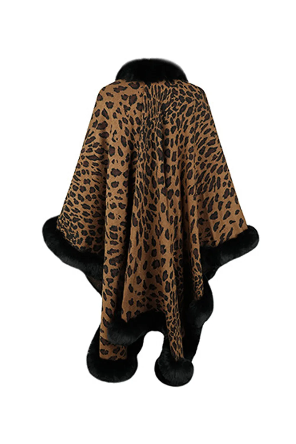 Leopard Open Front Poncho, image 8