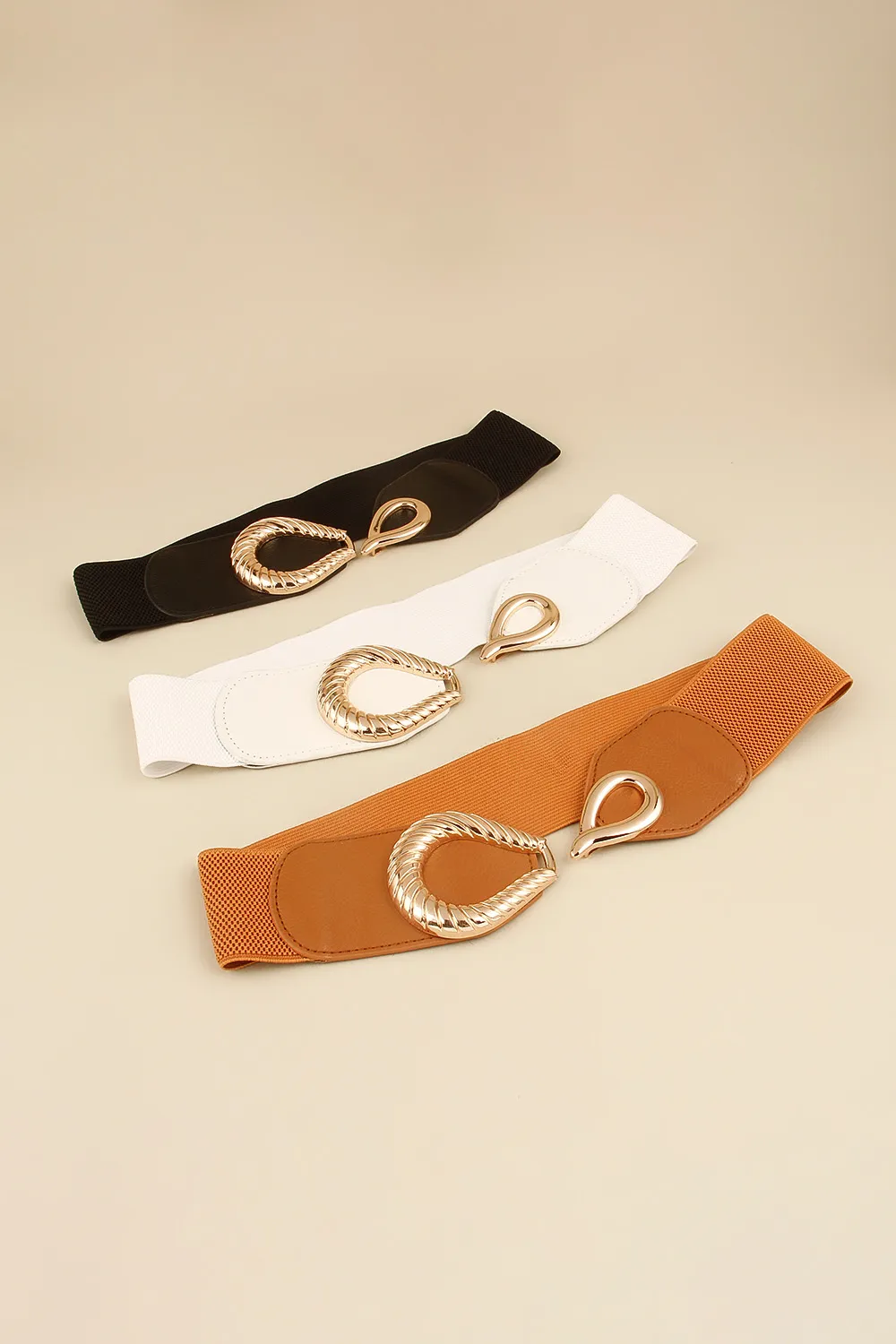 Ribbed Alloy Buckle Elastic Belt, image 16