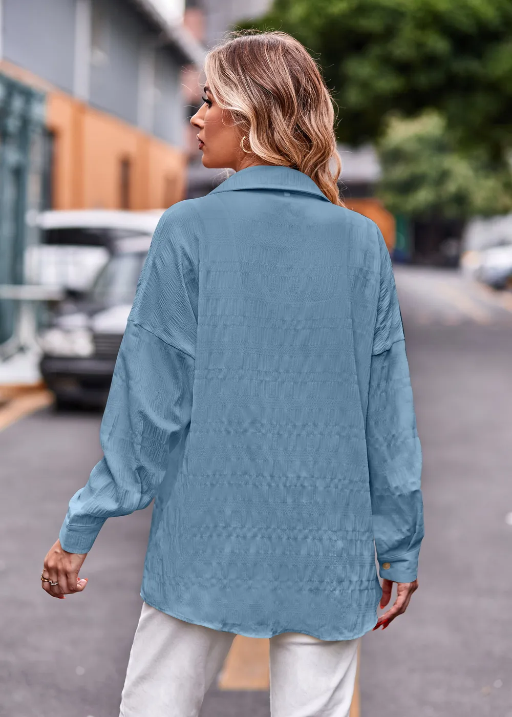 Dropped Shoulder Longline Shirt, image 20