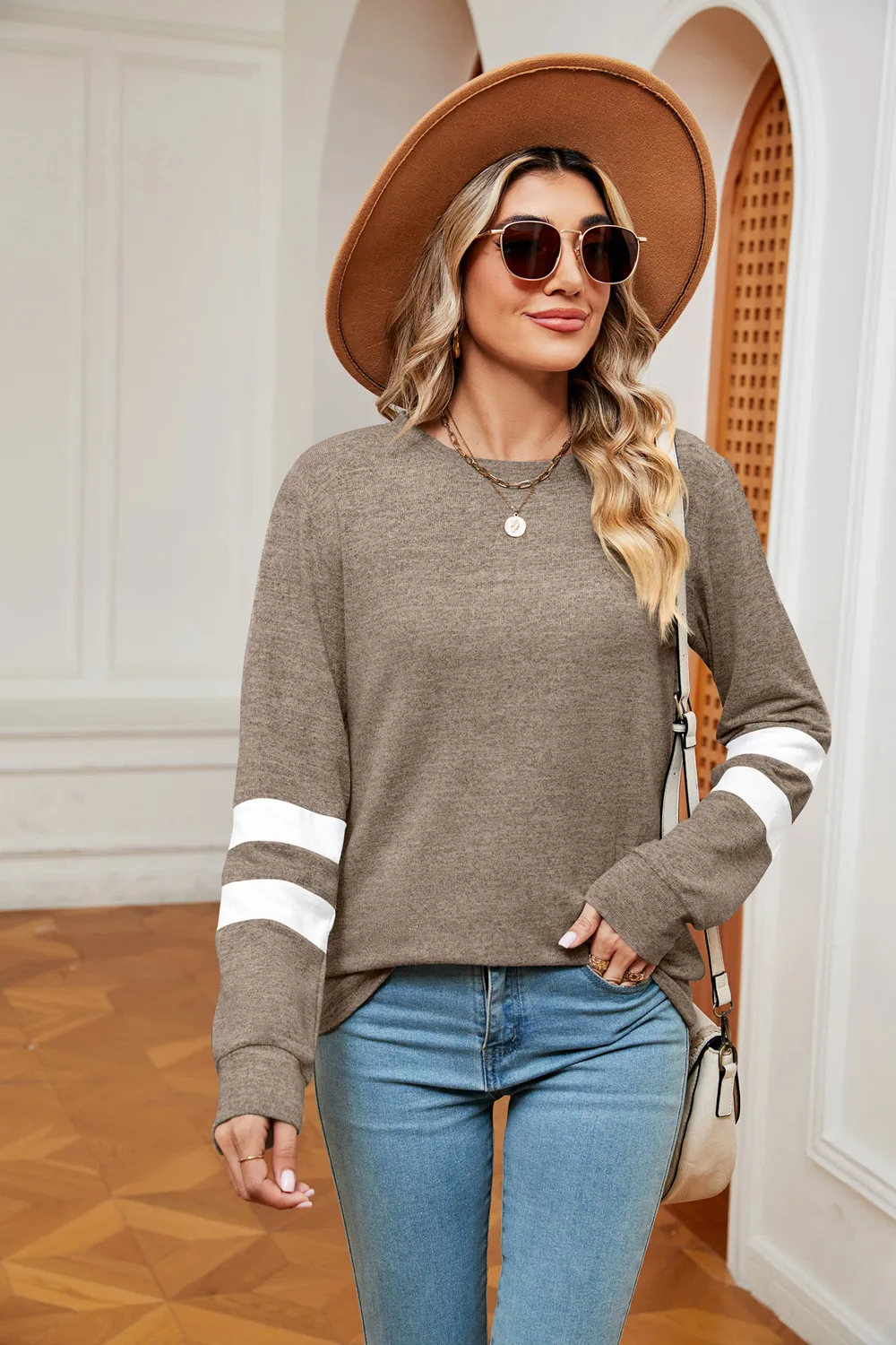 Round Neck Long Sleeve Top, image 8