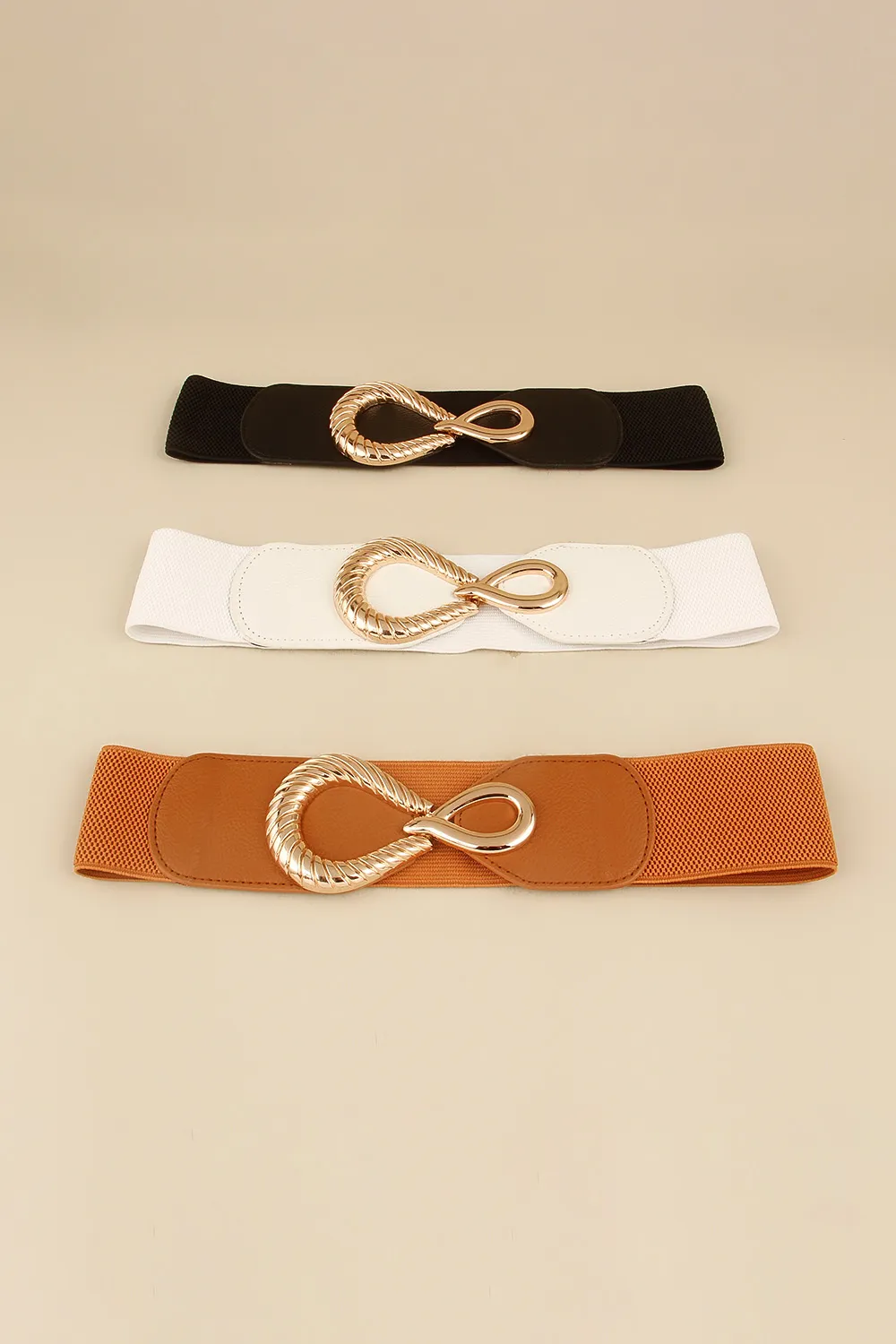 Ribbed Alloy Buckle Elastic Belt, image 15