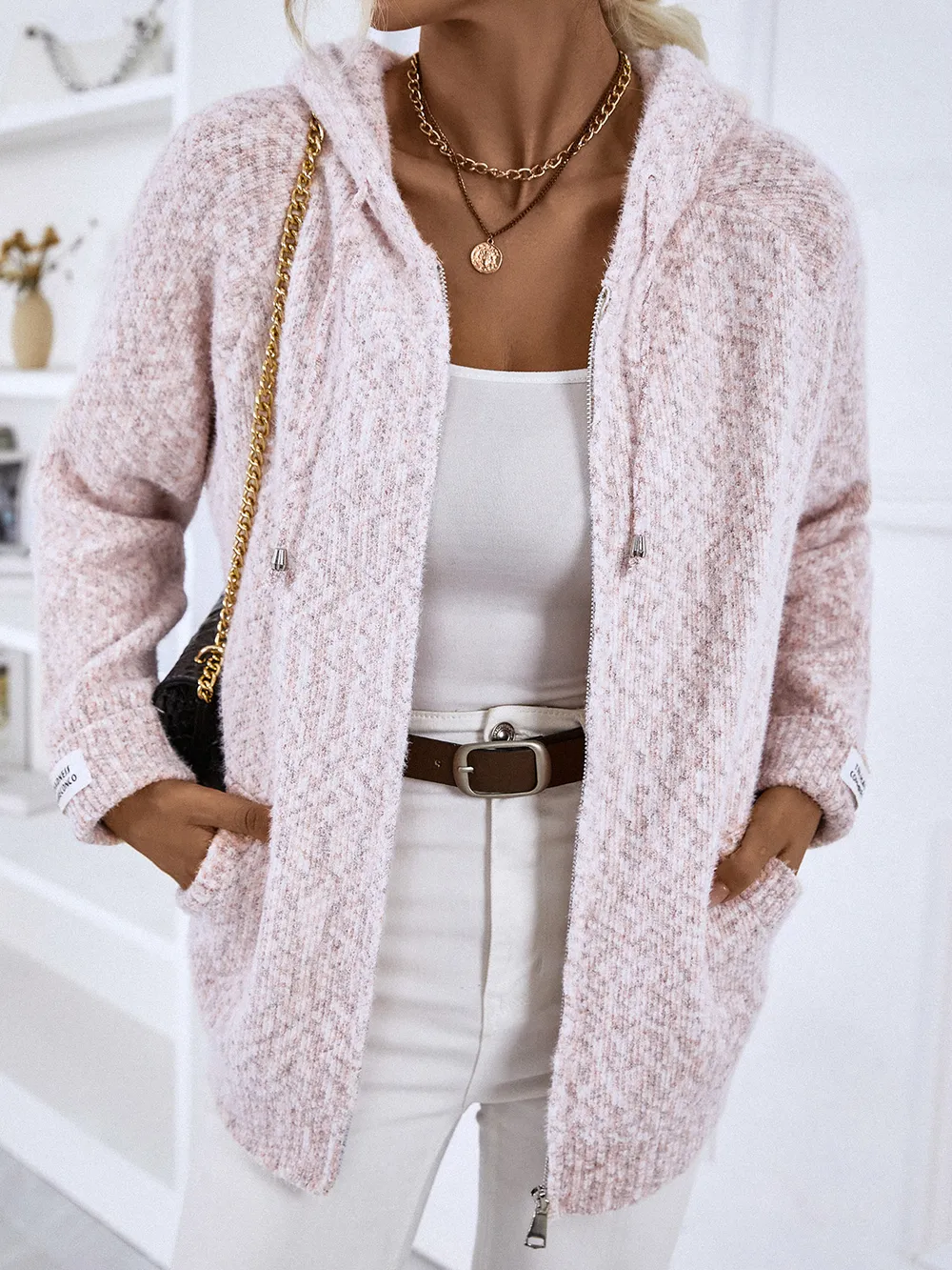 Zip-Up Hooded Sweater, image 9