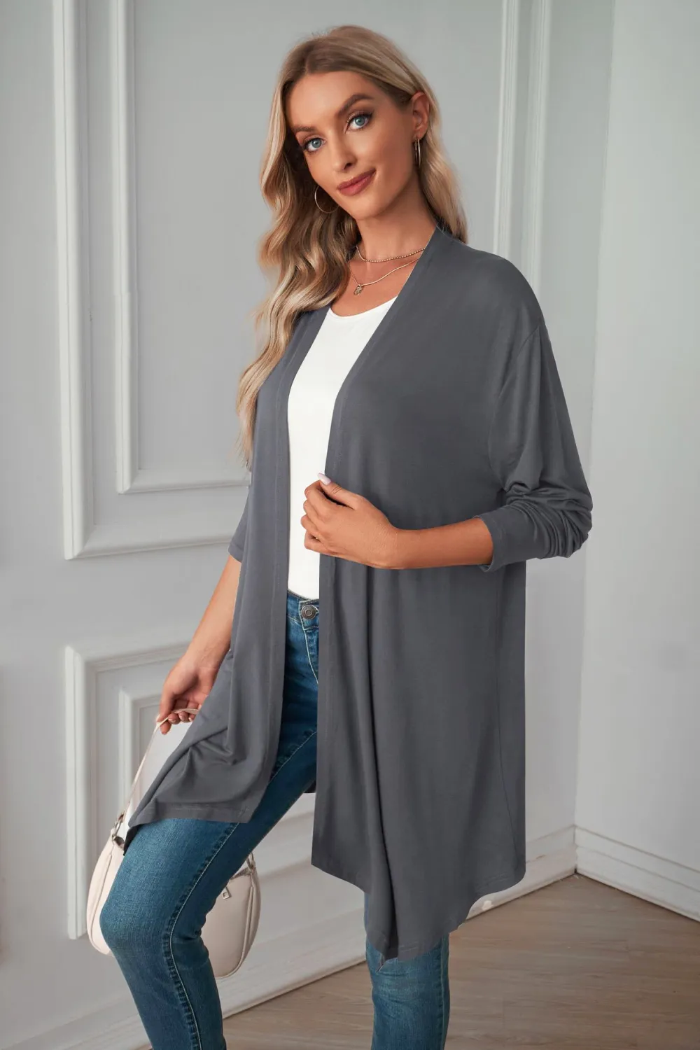Open Front Long Sleeve Cardigan, image 22