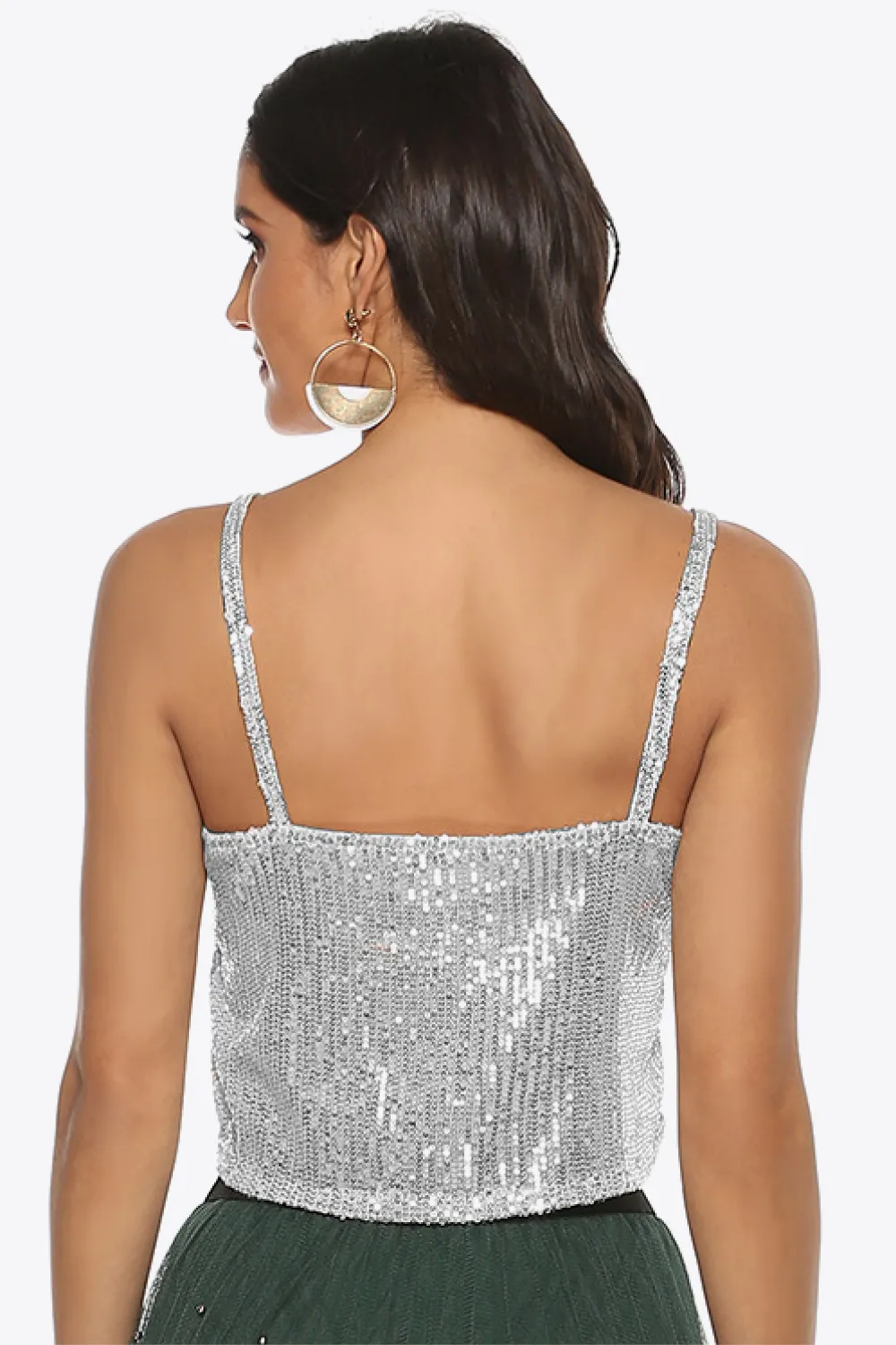 Sequin Cropped Cami, image 2
