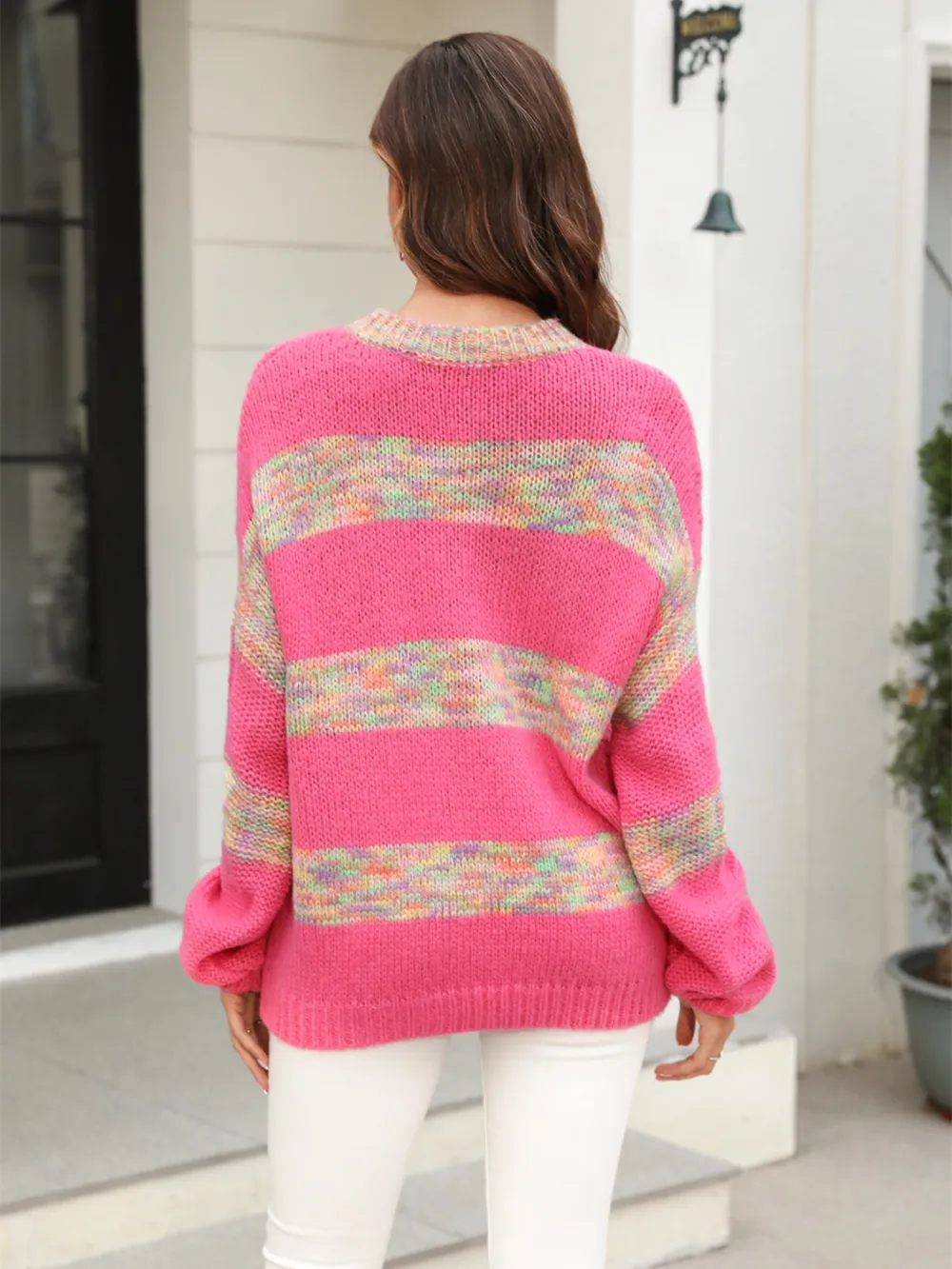 Striped Drop Shoulder Sweater, image 3