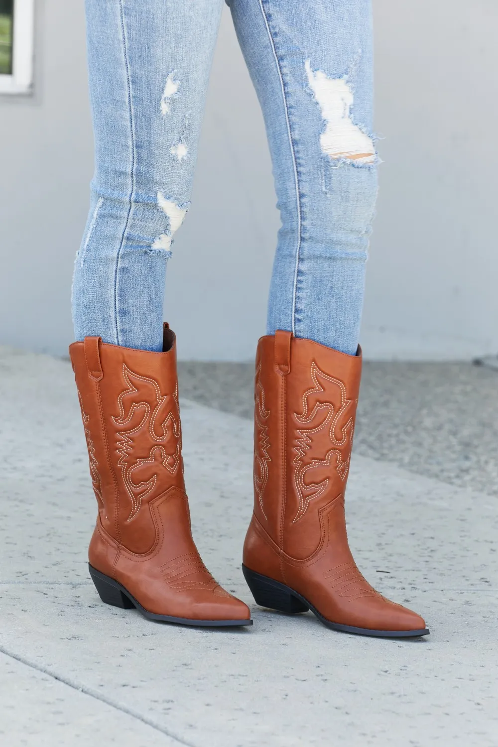 Countryside Lane Mid-Calf Embroidered Cowboy Boots, image 5