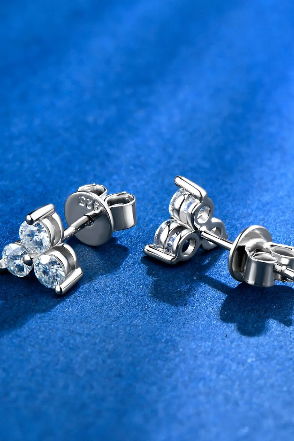 Moissanite 925 Sterling Silver Stud Earrings, image 5