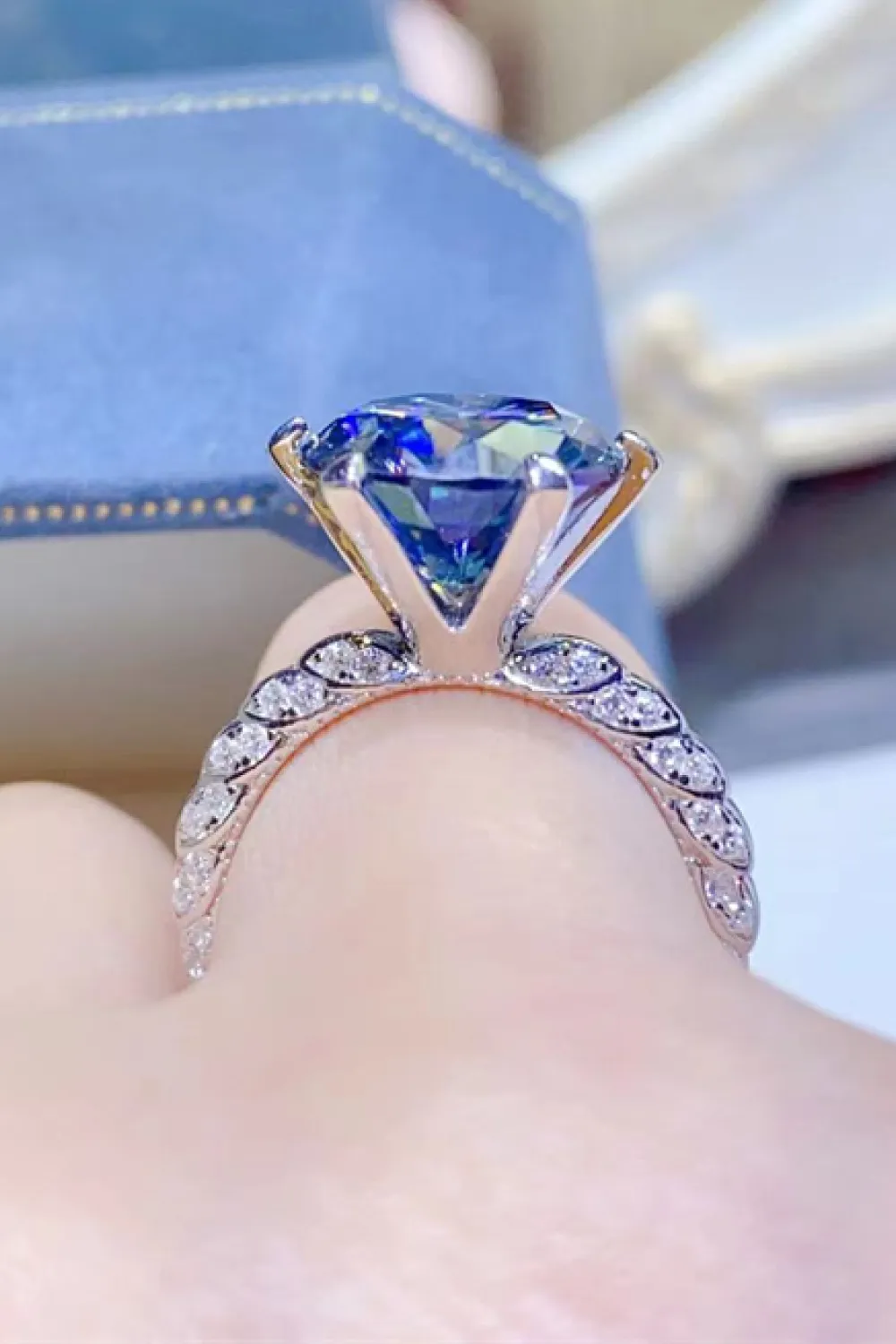 5 Carat Moissanite 925 Sterling Silver Ring, image 6