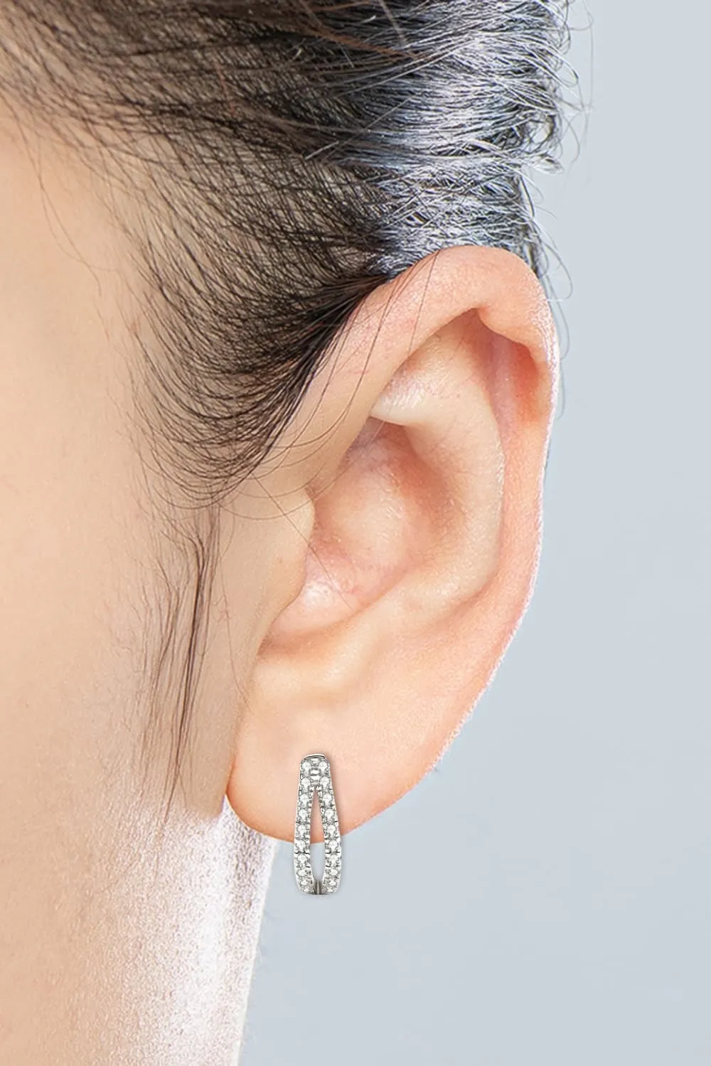 Moissanite 925 Sterling Silver Earrings, image 4