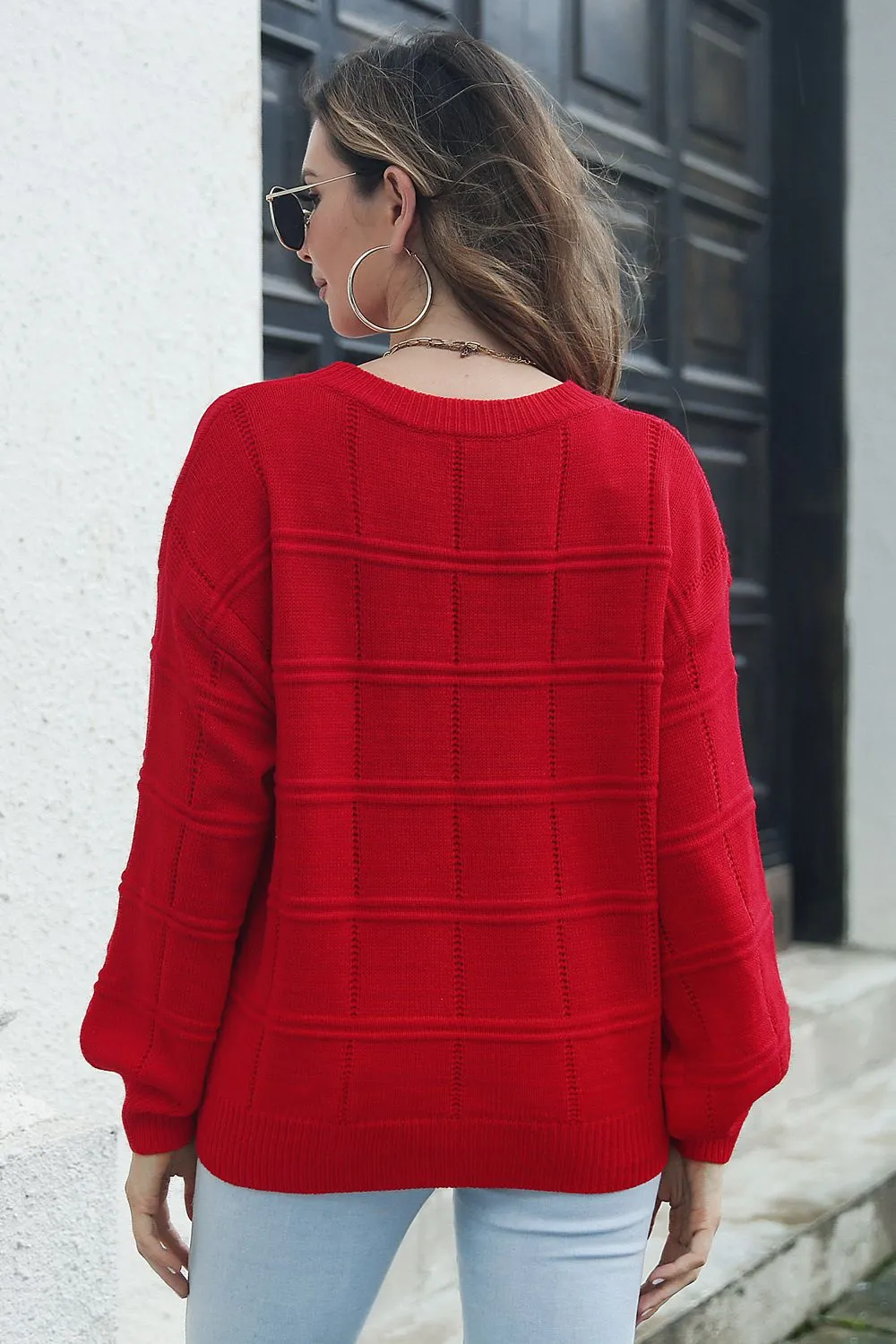Round Neck Long Sleeve Sweater, image 3