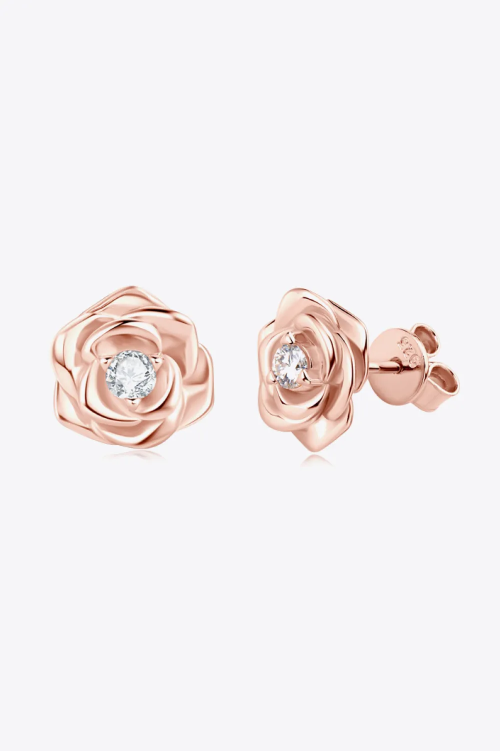 Moissanite Flower 925 Sterling Silver Earrings, image 4