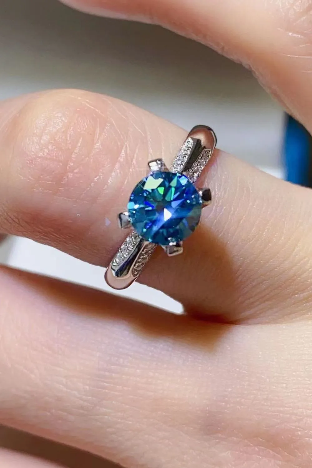 1 Carat Moissanite 4-Prong Ring, image 2
