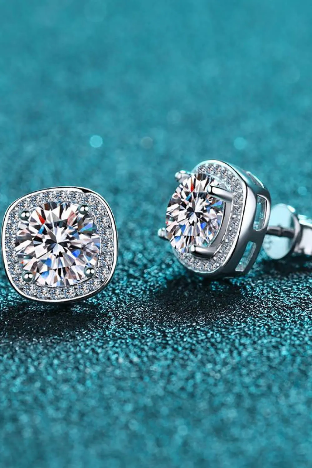 Let Me Love You 1 Carat Moissanite Stud Earrings, image 4