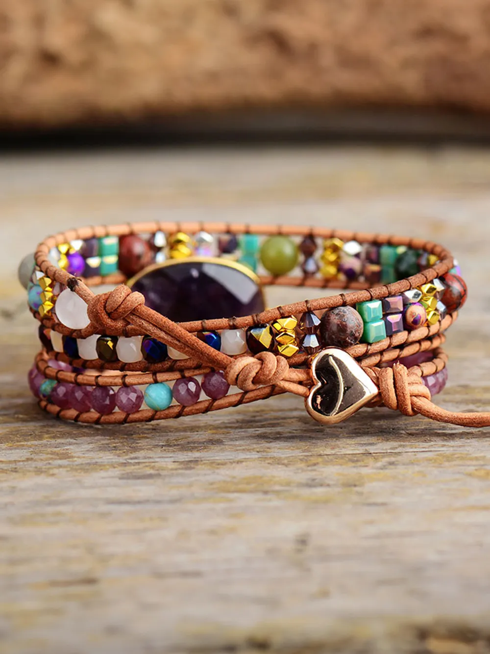 Triple-Layer Amethyst Bracelet, image 4