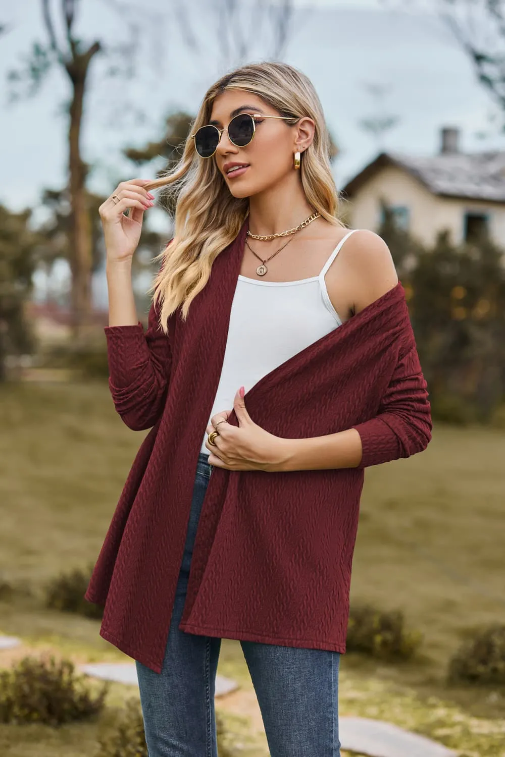 Open Front Long Sleeve Cardigan, image 8