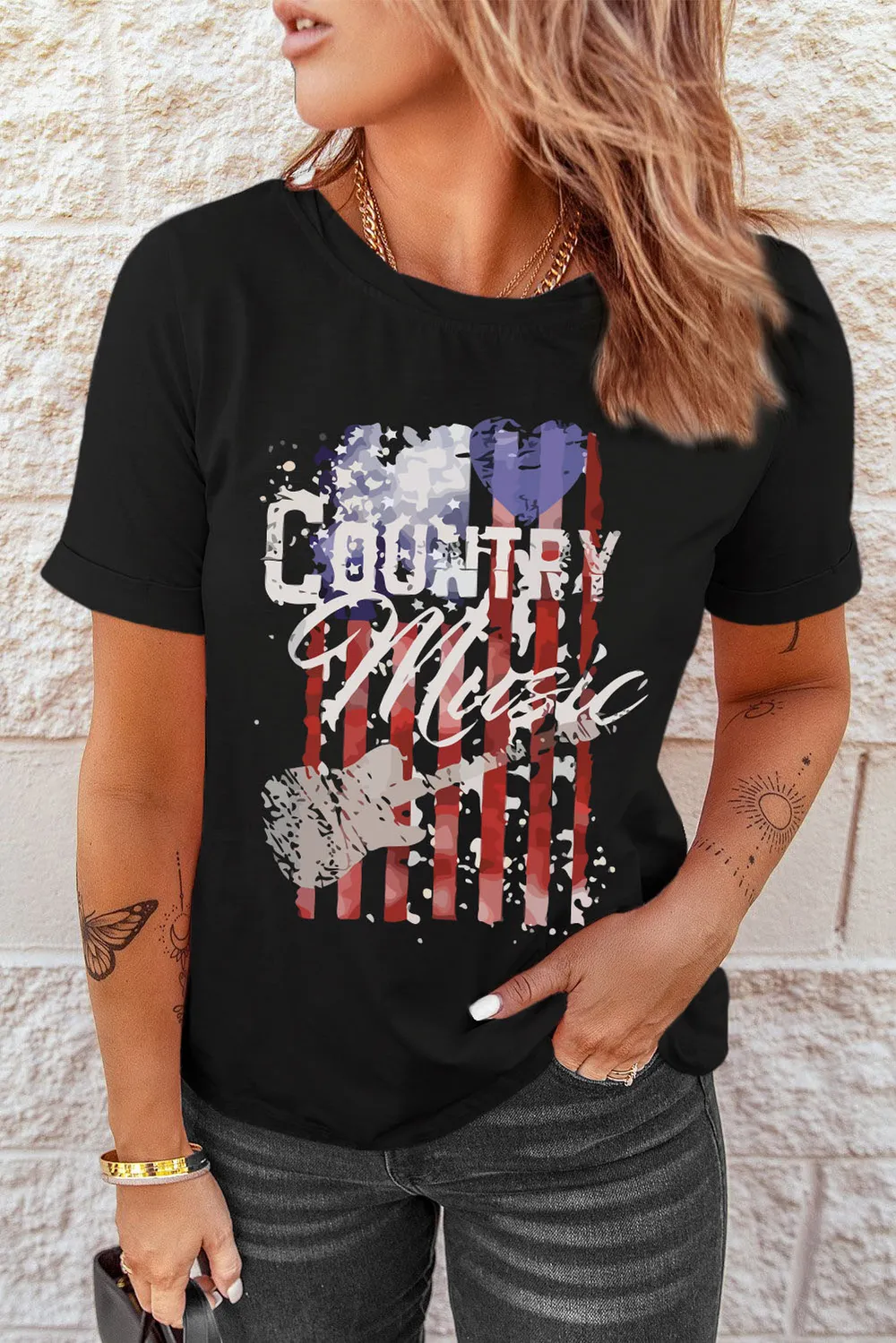 COUNTRY MUSIC Graphic Tee Shirt, image 3