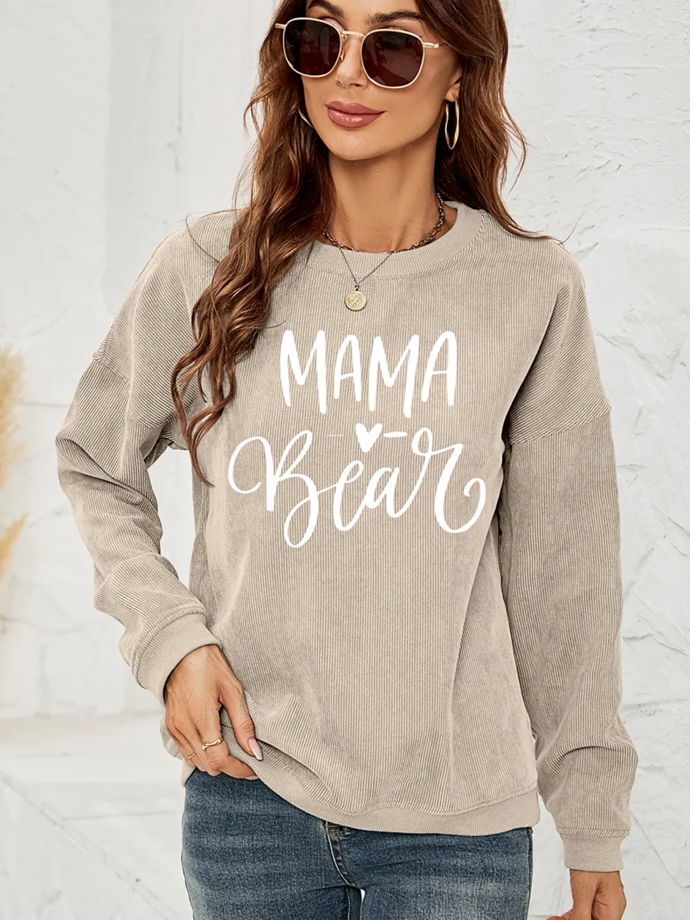 MAMA Graphic Round Neck Sweatshirt, image 8