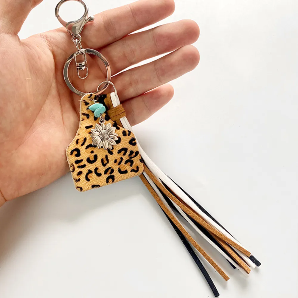 Turquoise Fringe Detail Key Chain, image 9