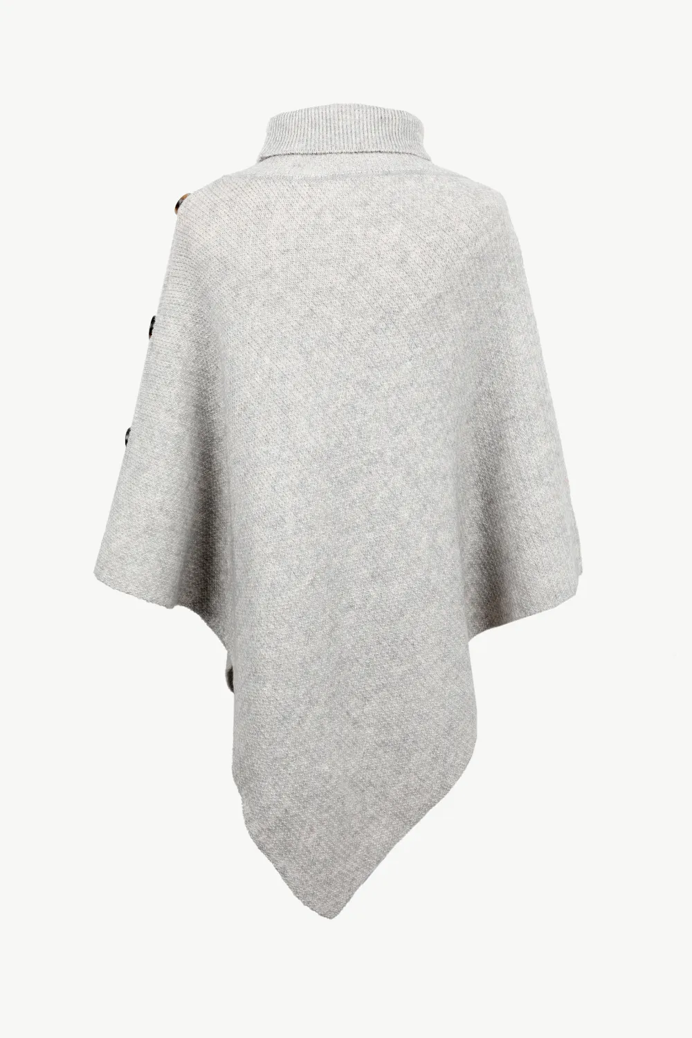 Turtleneck Buttoned Poncho, image 13