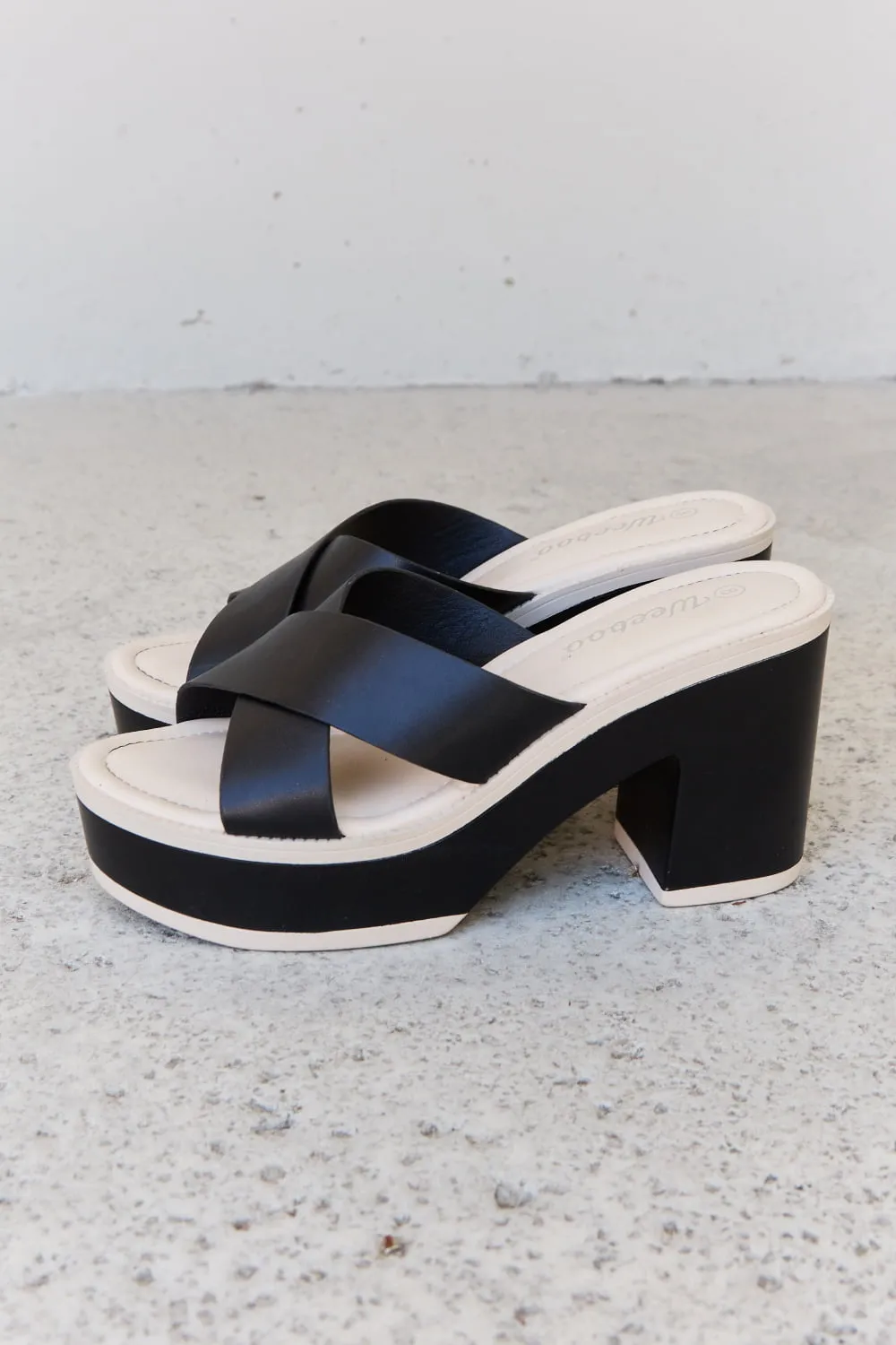 Cherish The Moments Contrast Platform Sandals in Black, image 3