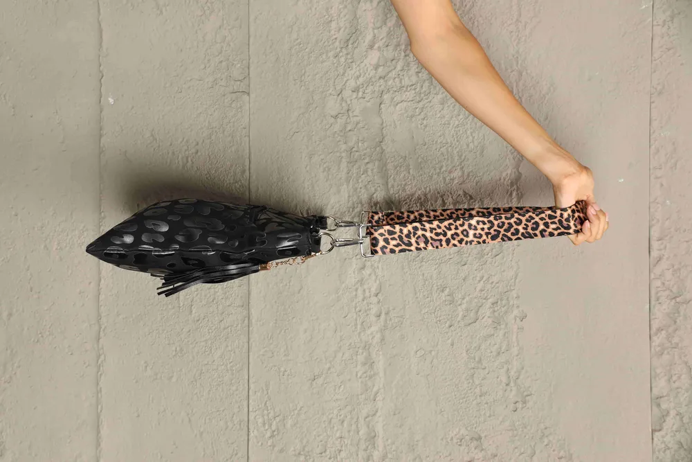 PU Leather Shoulder Bag with Tassel, image 10