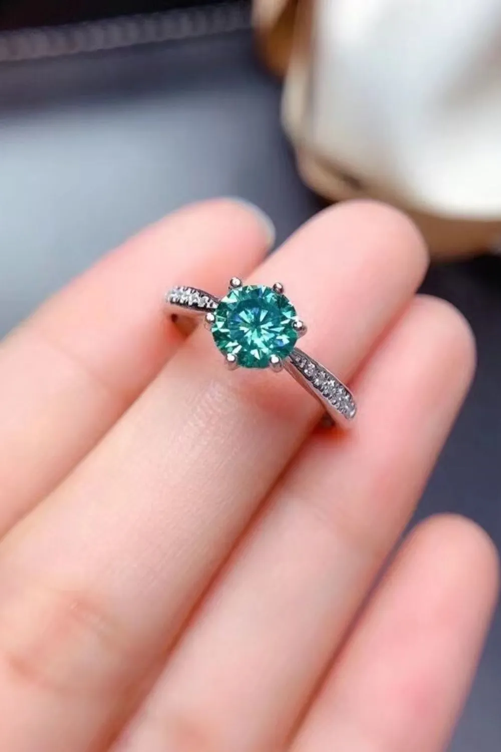 All For You 2 Carat Moissanite 925 Sterling Silver Ring, image 3