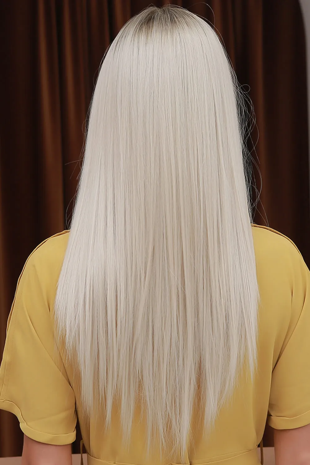 13*2" Lace Front Wigs Synthetic Long Straight 26" Heat Safe 150% Density, image 2